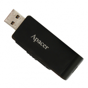  64GB USB3.1 Flash Drive  Apacer "AH350", Black/White, Slider (AP64GAH350B-1)