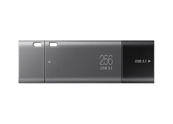 256GB USB3.1/Type-C Flash Drive Samsung Duo Plus "MUF-256DB/APC", Black-Grey, DUO Case (R:200MB/s)