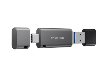  32GB USB3.1/Type-C Flash Drive Samsung Duo Plus "MUF-32DB/APC", Black-Grey, DUO Case (R:200MB/s)