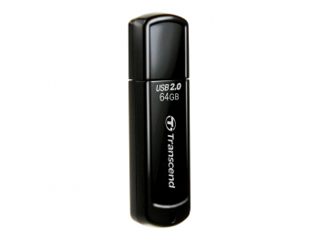  64GB USB2.0 Flash Drive Transcend "JetFlash  350", Black, Classic Cap (R/W:20/10MB/s)