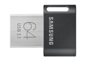  64GB USB3.1 Flash Drive Samsung FIT Plus "MUF-64AB/APC", Grey, Plastic Case (R:200MB/s)