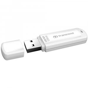128GB  USB3.1 Flash Drive Transcend "JetFlash  730", White Classic Cap (R/W:90/40MB/s)