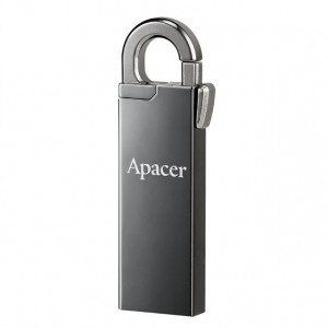 128GB USB3.1 Flash Drive Apacer "AH15A", Dark Gray, Metal, Keychain-Carabin,Capless (AP128GAH15AA-1)