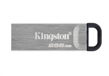 256GB USB3.2 Flash Drive Kingston DataTraveler Kyson, Silver, Metal Case, Key Ring (DTKN/256GB)