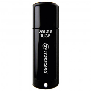  16GB USB2.0 Flash Drive Transcend "JetFlash  350", Black, Classic Cap (R/W:18/6MB/s)