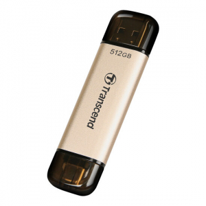  512GB USB3.1/Type-C Flash Drive  Transcend "JetFlash 930C", Gold, Classic Cap,OTG (R/W:420/400MB/s)