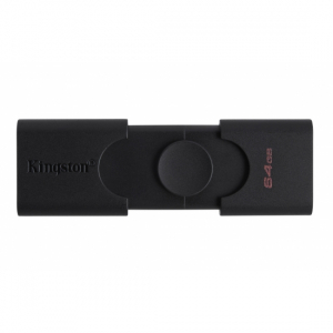  64GB USB3.2 Type-A/Type-C Flash Drive Kingston DataTraveler® Duo (DTDE/64GB), Black, Dual Slider