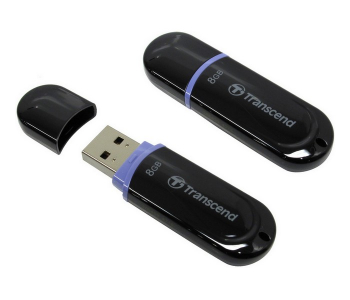   8GB USB2.0 Flash Drive Transcend "JetFlash  300", Black, Classic Cap (R/W:18/4MB/s)