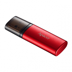  64GB USB3.1 Flash Drive  Apacer "AH25B", Red, Matte Metal Shell, Classic Cap (AP64GAH25BR-1)