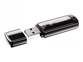   8GB USB2.0 Flash Drive Transcend "JetFlash  350", Black, Classic Cap (R/W:18/4MB/s) 