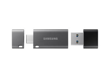 256GB USB3.1/Type-C Flash Drive Samsung Duo Plus "MUF-256DB/APC", Black-Grey, DUO Case (R:200MB/s)