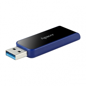  32GB USB3.1 Flash Drive  Apacer "AH356", Black/Blue, Slider (AP32GAH356B-1)