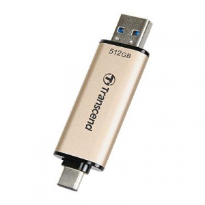  512GB USB3.1/Type-C Flash Drive  Transcend "JetFlash 930C", Gold, Classic Cap,OTG (R/W:420/400MB/s)