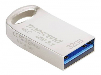  32GB USB3.1 Flash Drive Transcend "JetFlash 720S", Silver, Metal Case, COB (MLC , R/W:130/45MB/s)