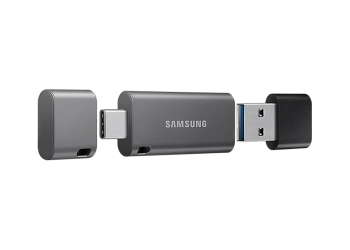 256GB USB3.1/Type-C Flash Drive Samsung Duo Plus "MUF-256DB/APC", Black-Grey, DUO Case (R:200MB/s)