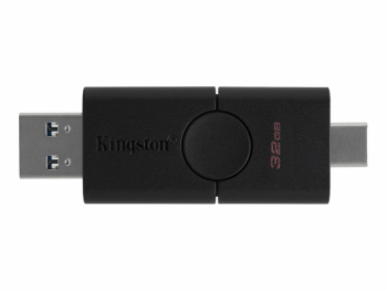  32GB USB3.2 Type-A/Type-C Flash Drive Kingston DataTraveler® Duo (DTDE/32GB), Black, Dual Slider