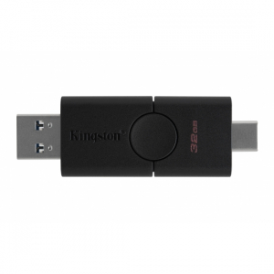  32GB USB3.2 Type-A/Type-C Flash Drive Kingston DataTraveler® Duo (DTDE/32GB), Black, Dual Slider
