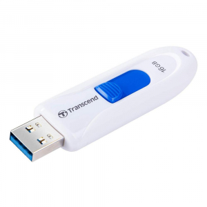  16GB USB3.1 Flash Drive Transcend "JetFlash  790", White, Slider (R/W:90/20MB/s)