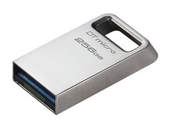 256GB USB3.2 Flash Drive Kingston DataTravaler Micro (DTMC3G2/256GB), Premium Metal Case (R:200MB/s)