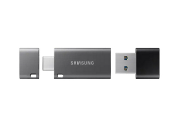  32GB USB3.1/Type-C Flash Drive Samsung Duo Plus "MUF-32DB/APC", Black-Grey, DUO Case (R:200MB/s)