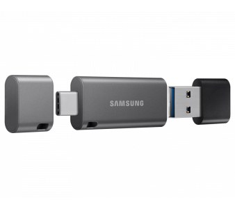 256GB USB3.1/Type-C Flash Drive Samsung Duo Plus "MUF-256DB/APC", Black-Grey, DUO Case (R:200MB/s)