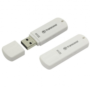  32GB USB2.0 Flash Drive Transcend "JetFlash  370", White, Classic Cap (R/W:18/8MB/s)