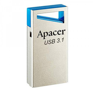 128GB USB3.1 Flash Drive Apacer "AH155", Silver, Super-Mini, Metal Case, Capless (AP128GAH155U-1)