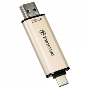  256GB USB3.1/Type-C Flash Drive  Transcend "JetFlash 930C", Gold, Classic Cap,OTG (R/W:420/400MB/s)