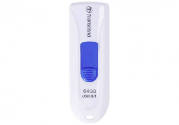  64GB USB3.1 Flash Drive Transcend "JetFlash  790", White, Slider (R/W:90/30MB/s)