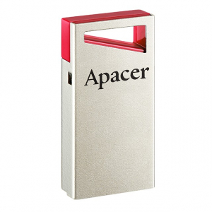  32GB USB2.0 Flash Drive Apacer "AH112", Silver-Red, Super-Mini, Metal, Capless (AP32GAH112R-1)