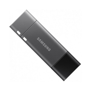  32GB USB3.1/Type-C Flash Drive Samsung Duo Plus "MUF-32DB/APC", Black-Grey, DUO Case (R:200MB/s)