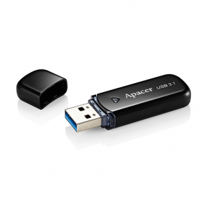  64GB USB3.1 Flash Drive  Apacer "AH355", Black, Classic Cap (AP64GAH355B-1)