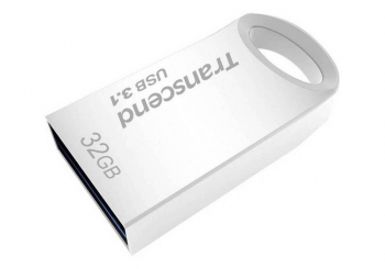  32GB USB3.1 Flash Drive Transcend "JetFlash 710S", Silver, Metal Case, Ultra-Slim (R/W:90/20MB/s)