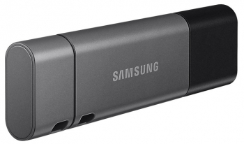  64GB USB3.1/Type-C Flash Drive Samsung Duo Plus "MUF-64DB/APC", Black-Grey, DUO Case (R:200MB/s)