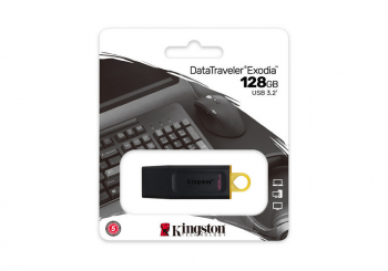 128GB  USB3.2 Flash Drive Kingston DataTraveler Exodia (DTX/128GB), Black, Plastic, Classic Cap