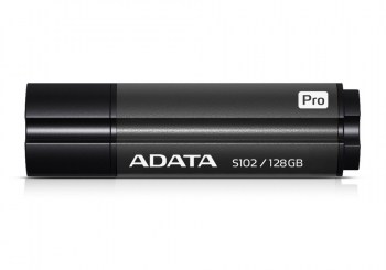128GB  USB3.1 Flash Drive ADATA "S102 Pro", Titanium-Gray, Aluminum, Classic Cap (R/W:100/50MB/s)