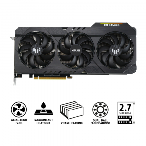VGA ASUS RTX3060 12GB GDDR6 TUF Gaming OC V2  (TUF-RTX3060-O12G-V2-GAMING)