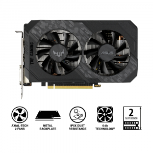 VGA ASUS GTX1650 D6 4GB GDDR6 TUF Gaming OC -P  (TUF-GTX1650-O4GD6-P-GAMING)