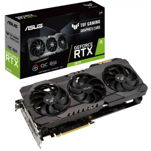 VGA ASUS RTX3070 8GB GDDR6 TUF Gaming OC (TUF-RTX3070-O8G-V2-GAMING)