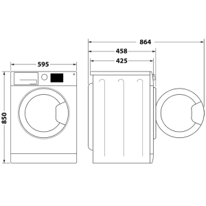 Washing machine/fr Whirlpool WRBSB 6249 S EU